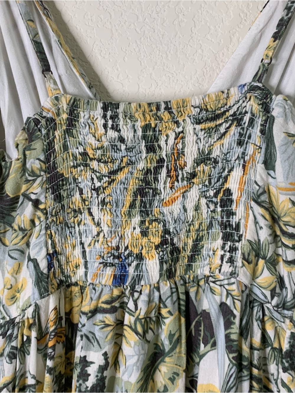 Abercrombie & fitch womens green plunge maxi dress in tropical print MT - Picture 10 of 10